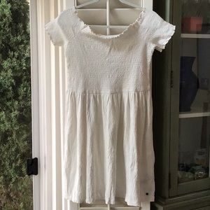 ROXY White Cotton Stretch Dress